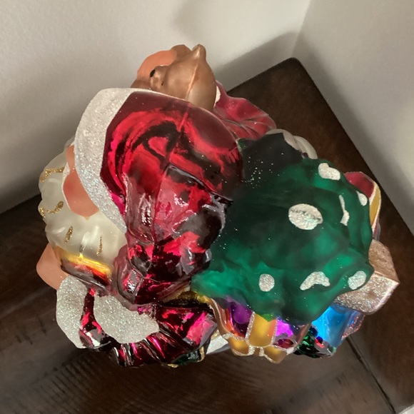 Thomas Pacconi Classics Santa Claus Hand Blown figurine wooden base vintage 14” - Picture 12 of 14